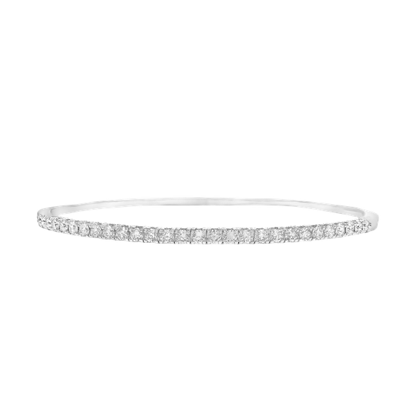 14k White Gold Flexible Diamond Bangle Toner Jewelers Overland Park, KS