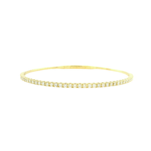 14k Yellow Gold Flexible Diamond Bangle Toner Jewelers Overland Park, KS