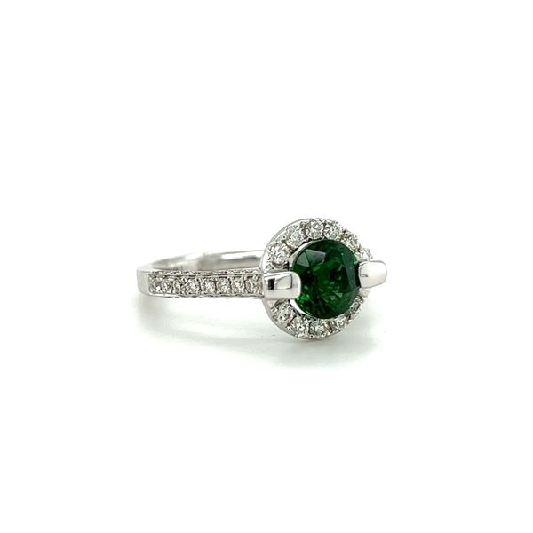 14 Karat White Gold Green Tourmaline & Diamond Ring Image 2 Toner Jewelers Overland Park, KS