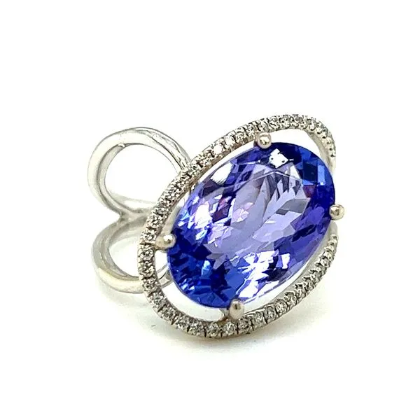 14 Karat White Gold Tanzanite and Diamond Ring Toner Jewelers Overland Park, KS