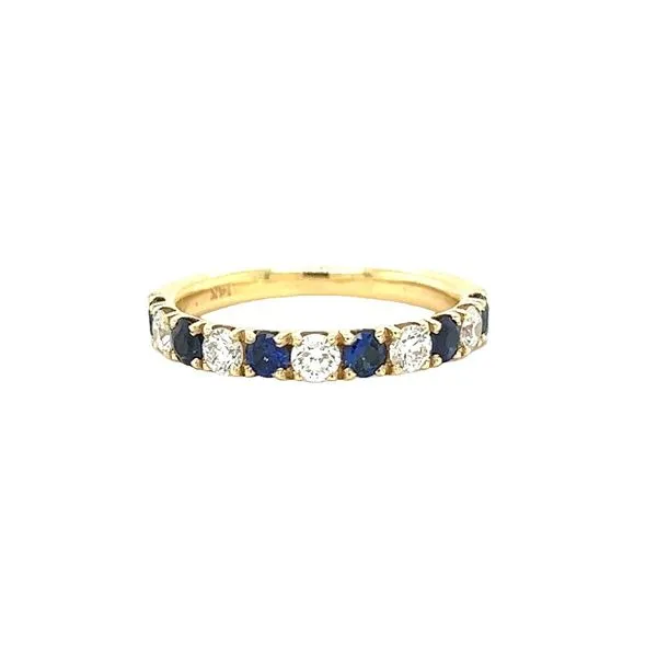 14 Karat Yellow Gold Sapphire and Diamond Band Toner Jewelers Overland Park, KS