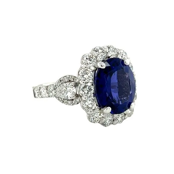 14 Karat White Gold Tanzanite and Diamond Ring Image 3 Toner Jewelers Overland Park, KS