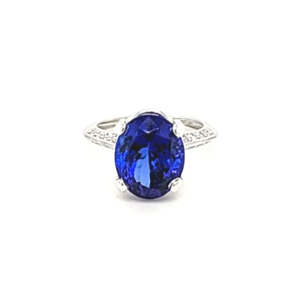 18k White Gold Tanzanite and Diamond Ring Toner Jewelers Overland Park, KS