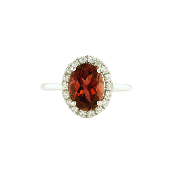 14k White Gold Tourmaline & Diamond Ring Toner Jewelers Overland Park, KS