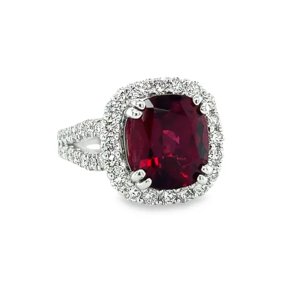 14k White Gold Pink Tourmaline and Diamond Ring Image 2 Toner Jewelers Overland Park, KS