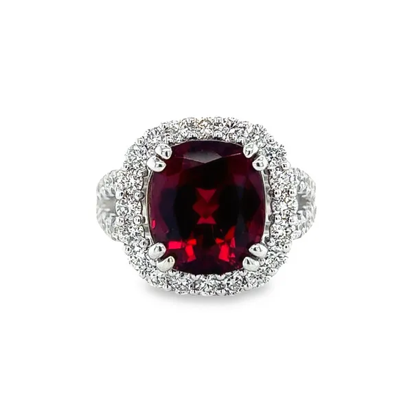 14k White Gold Pink Tourmaline and Diamond Ring Toner Jewelers Overland Park, KS
