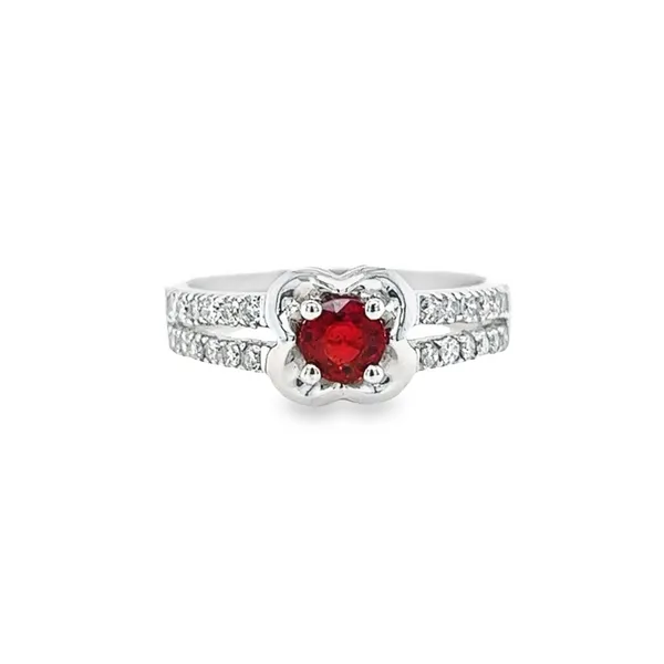 14k White Gold Ruby and Diamond Ring Toner Jewelers Overland Park, KS