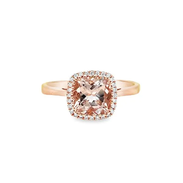 14k Rose Gold Morganite and Diamond Ring Toner Jewelers Overland Park, KS