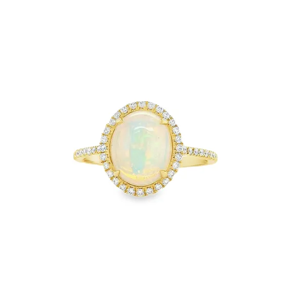14k Yellow Gold Halo Ring Image 2 Toner Jewelers Overland Park, KS