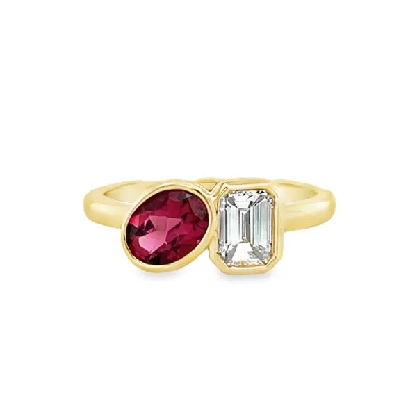 14k Yellow Gold Diamond and Tourmaline Ring Toner Jewelers Overland Park, KS
