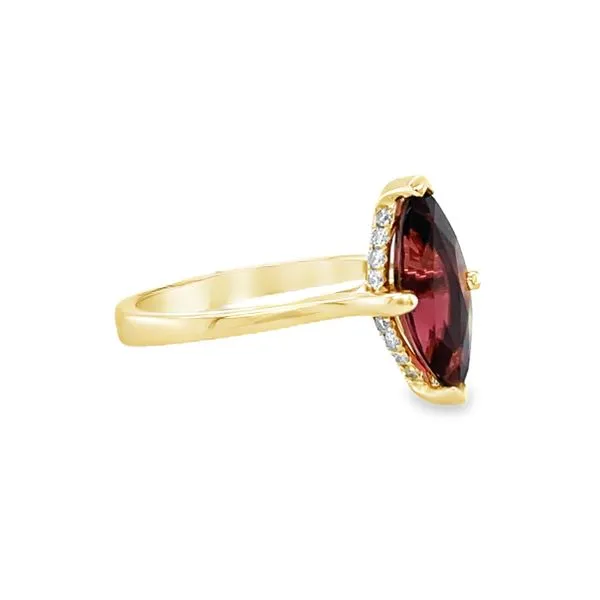 14k Yellow Gold Garnet Ring Image 2 Toner Jewelers Overland Park, KS