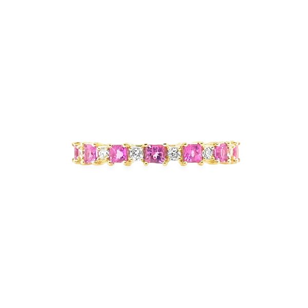 14 Karat Yellow Gold Pink Sapphire & Diamond Ring Toner Jewelers Overland Park, KS
