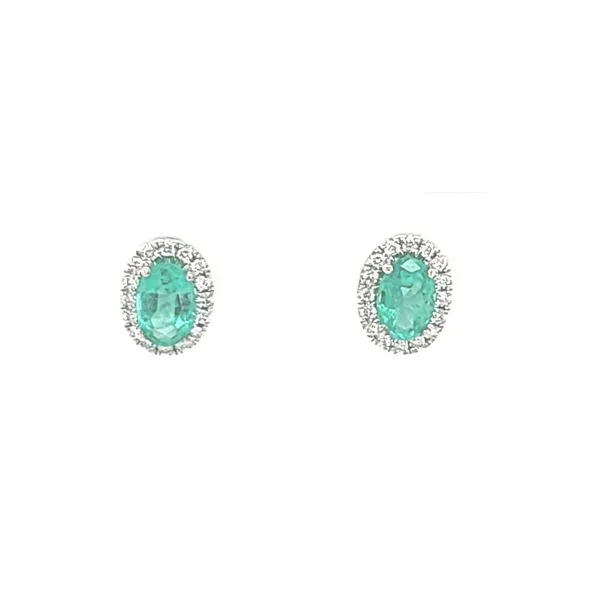 Emerlad and Diamond Studs Image 2 Toner Jewelers Overland Park, KS