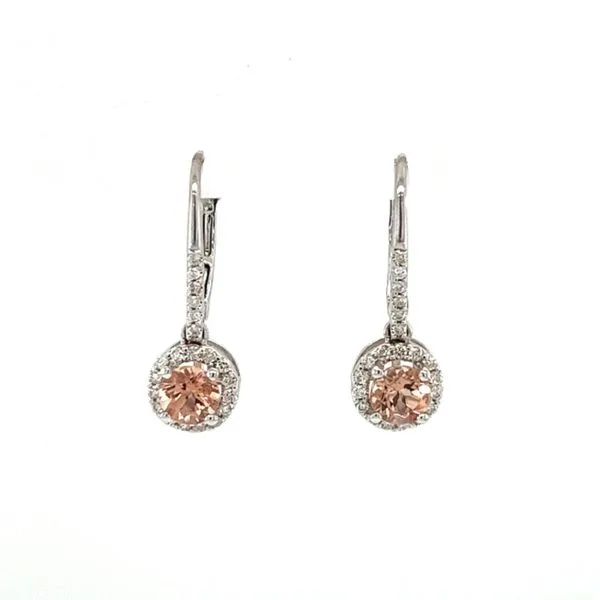 14 Karat White Gold Tourmaline and Diamond Drop Earrings Toner Jewelers Overland Park, KS