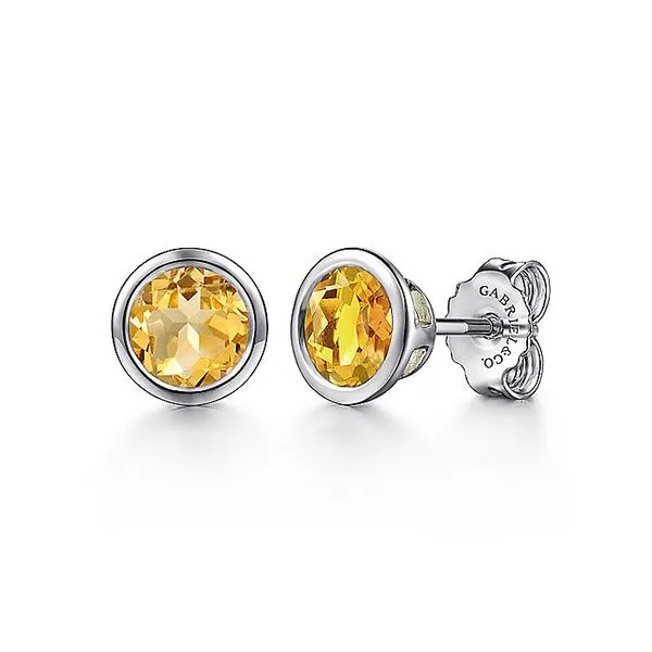 Gabriel & Co. Silver Cirtine Stud Earrings Toner Jewelers Overland Park, KS