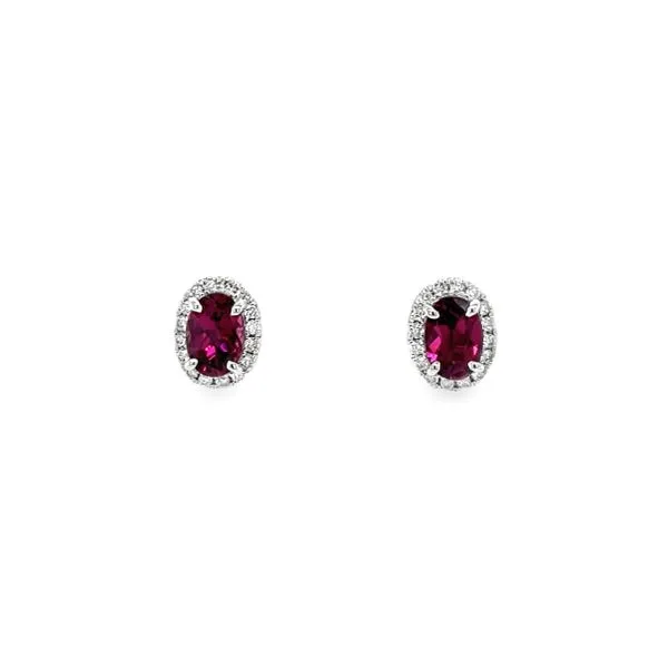 14k Garnet and Diamond Earrings Toner Jewelers Overland Park, KS