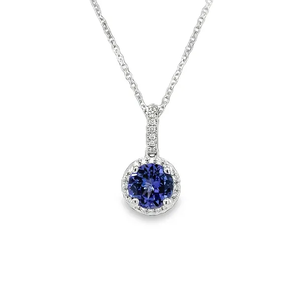 18k White Gold Tanzanite and Diamond Necklace Toner Jewelers Overland Park, KS
