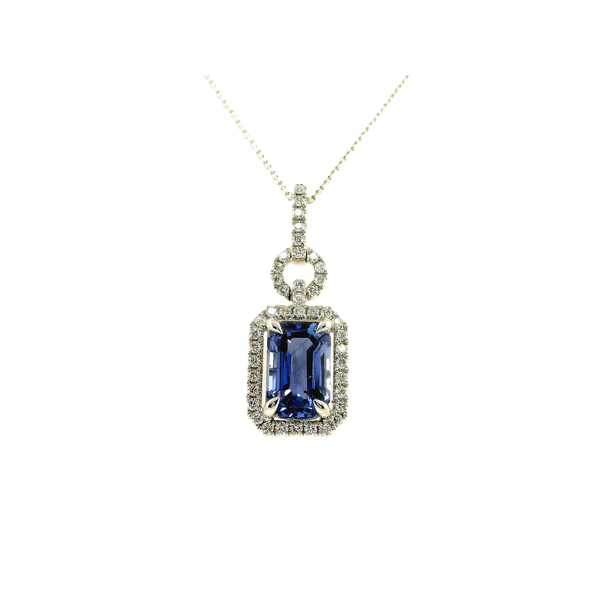 14k White Gold Sapphire & Diamond Image 2 Toner Jewelers Overland Park, KS