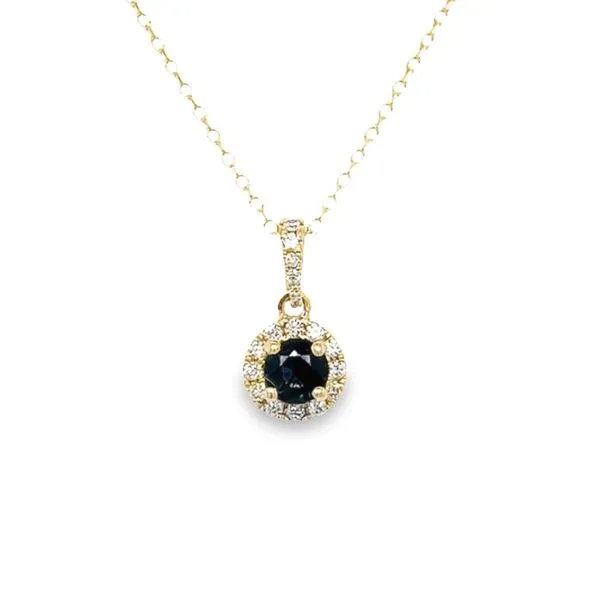 14k White Gold Sapphire and Diamond Necklace Toner Jewelers Overland Park, KS