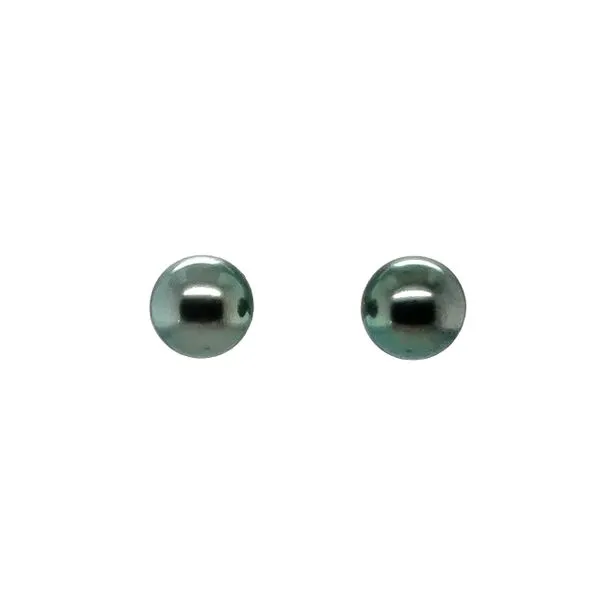14 Karat White Gold Black Pearl Earrings Toner Jewelers Overland Park, KS