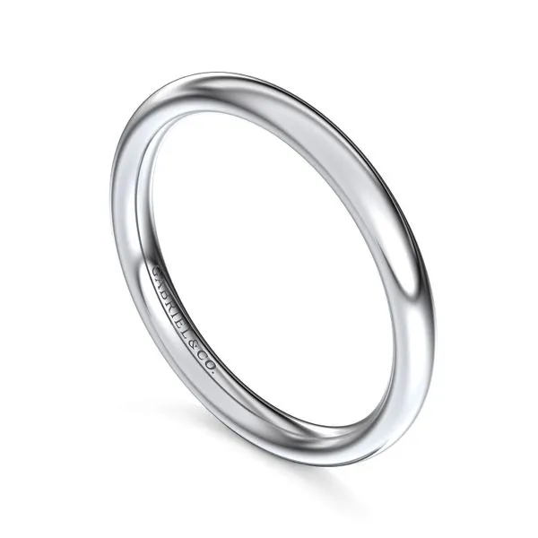 Gabriel & Co. 14K White Gold Wedding Band Image 2 Toner Jewelers Overland Park, KS