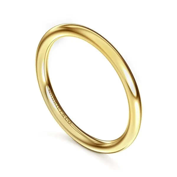 Gabriel & Co. 14 K Yellow Gold Wedding Band Image 2 Toner Jewelers Overland Park, KS