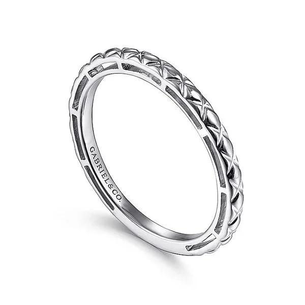 Gabriel & Co. 14K White Gold Stackable Ring Image 3 Toner Jewelers Overland Park, KS
