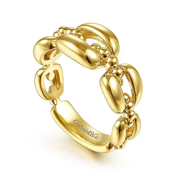 Gabriel & Co. 14K Yellow Gold Chain Link Ring Image 3 Toner Jewelers Overland Park, KS