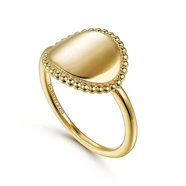 Gabriel & Co. 14K Yellow Gold Round Bujukan Frame Ring Image 3 Toner Jewelers Overland Park, KS
