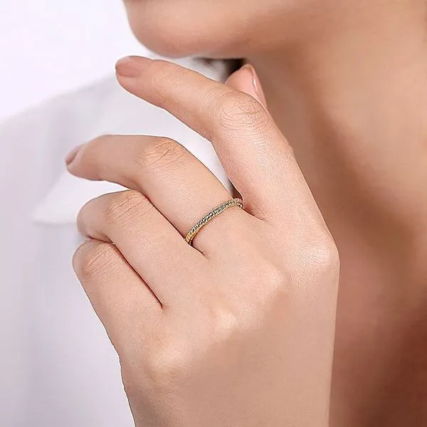 Gabriel & Co. 14K Yellow Gold Twisted Rope Stackable Ring Image 5 Toner Jewelers Overland Park, KS