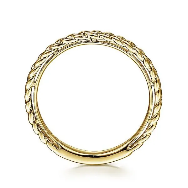 Gabriel & Co. 14K Yellow Gold Braided Stackable Ring Image 3 Toner Jewelers Overland Park, KS