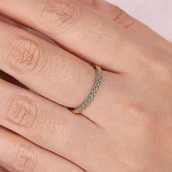 Gabriel & Co. 14K Yellow Gold Braided Stackable Ring Image 4 Toner Jewelers Overland Park, KS