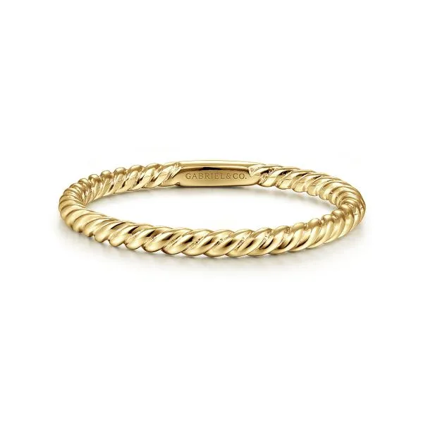 Gabriel  & Co. 14K Yellow Gold Rope Ring Toner Jewelers Overland Park, KS