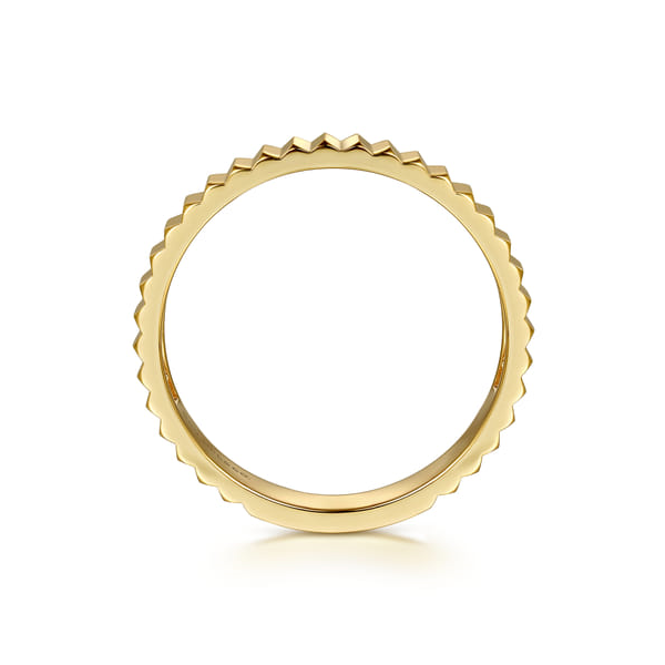 Gabriel & Co. 14k Yellow Gold Stackable Ring Image 4 Toner Jewelers Overland Park, KS