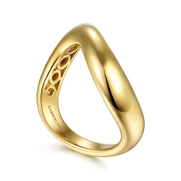 Gabriel & Co. 14 Karat Yellow Gold Stackable Women's Gold Fashion Ring Image 2 Toner Jewelers Overland Park, KS
