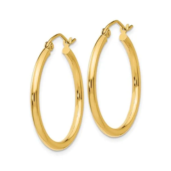 14 Karat Yellow Gold 25mm Hoops Toner Jewelers Overland Park, KS