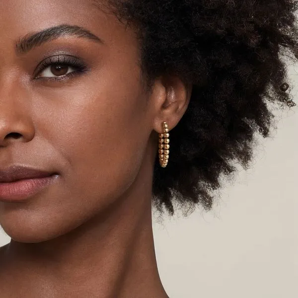 Gabriel & Co. 14K Yellow Gold Bujukan Hoop Earrings Image 2 Toner Jewelers Overland Park, KS