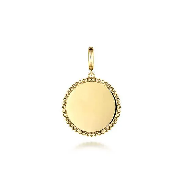 Gabriel & Co.14K Yellow Gold Medallion Pendant Toner Jewelers Overland Park, KS