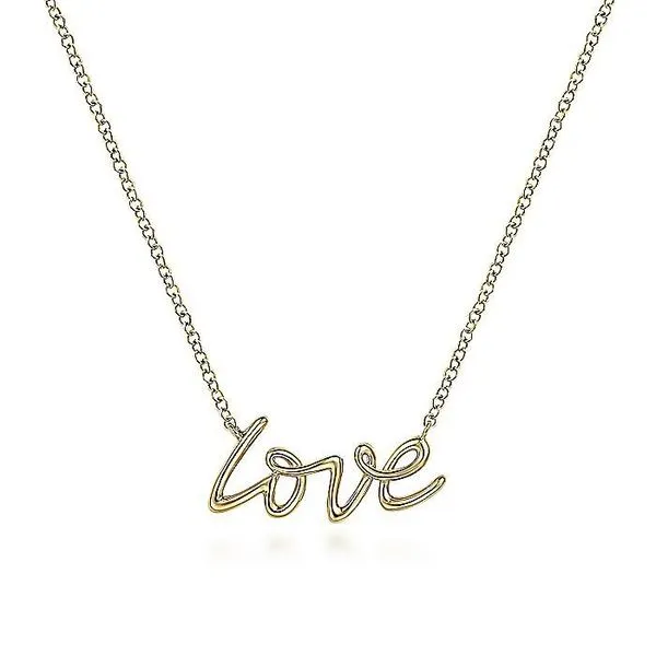 Gabriel & Co. 14K Yellow Gold Love Necklace Toner Jewelers Overland Park, KS