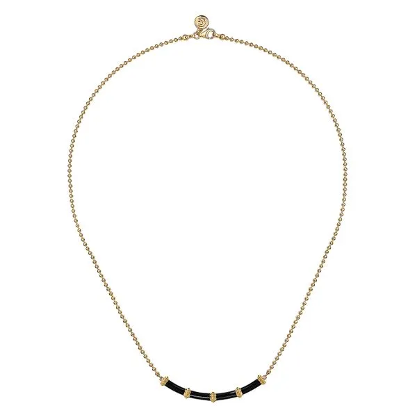 Gabriel & Co. 14K Yellow Gold Bujukan Bar Necklace Image 2 Toner Jewelers Overland Park, KS