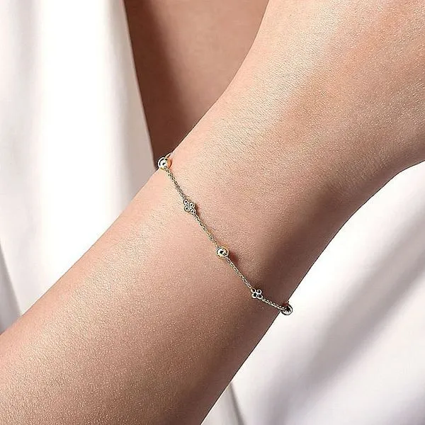 Gabriel & Co. 14K Yellow Gold Bujukan Station Bracelet Image 3 Toner Jewelers Overland Park, KS