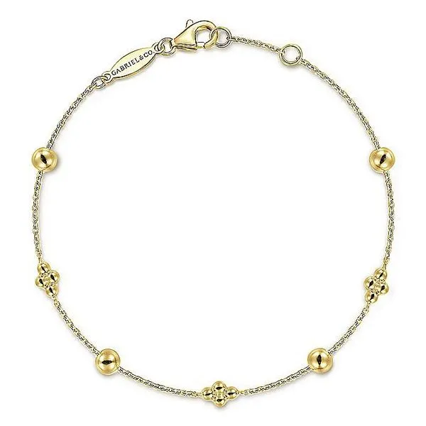 Gabriel & Co. 14K Yellow Gold Bujukan Station Bracelet Toner Jewelers Overland Park, KS