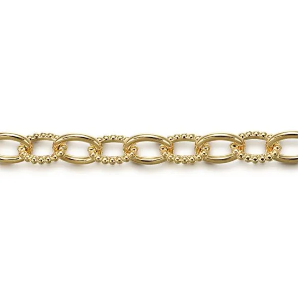 Gabriel & Co. 14K Yellow Gold Bujukan Link Bracelet Image 2 Toner Jewelers Overland Park, KS