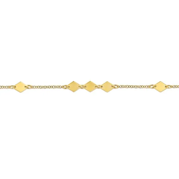 Gabriel & Co. 14k Yellow Gold Rhombus Stations Bracelet Image 3 Toner Jewelers Overland Park, KS