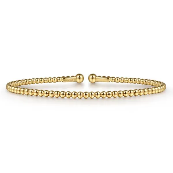 Gabriel & Co. 14kt Yellow Gold Bujukan Split Bangle Bracelet Toner Jewelers Overland Park, KS