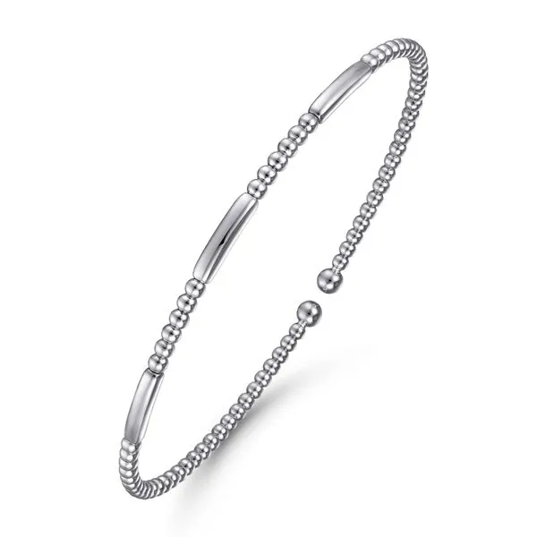 Gabriel & Co. 14k White Gold Bujukan Bangle Bracelet Image 3 Toner Jewelers Overland Park, KS