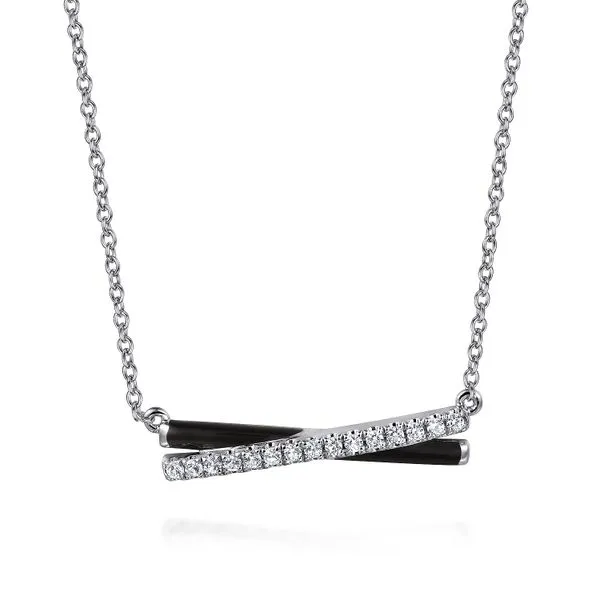 Gabriel and Co. Silver Bar Necklace Toner Jewelers Overland Park, KS