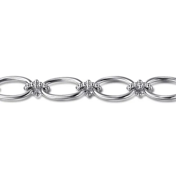 Gabriel and Co. Silver Oval Link Bracelet Image 2 Toner Jewelers Overland Park, KS