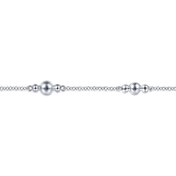 Gabriel & Co. Sterling Silver Beaded Station Bracelet Image 2 Toner Jewelers Overland Park, KS