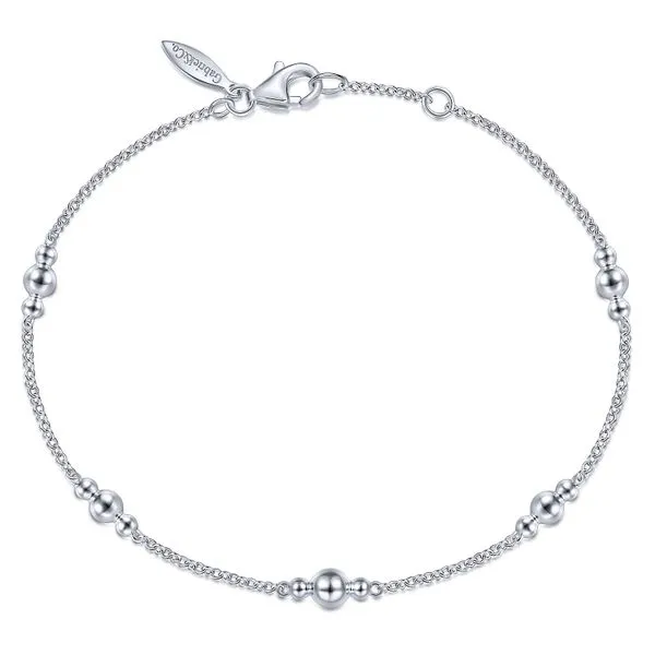 Gabriel & Co. Sterling Silver Beaded Station Bracelet Toner Jewelers Overland Park, KS